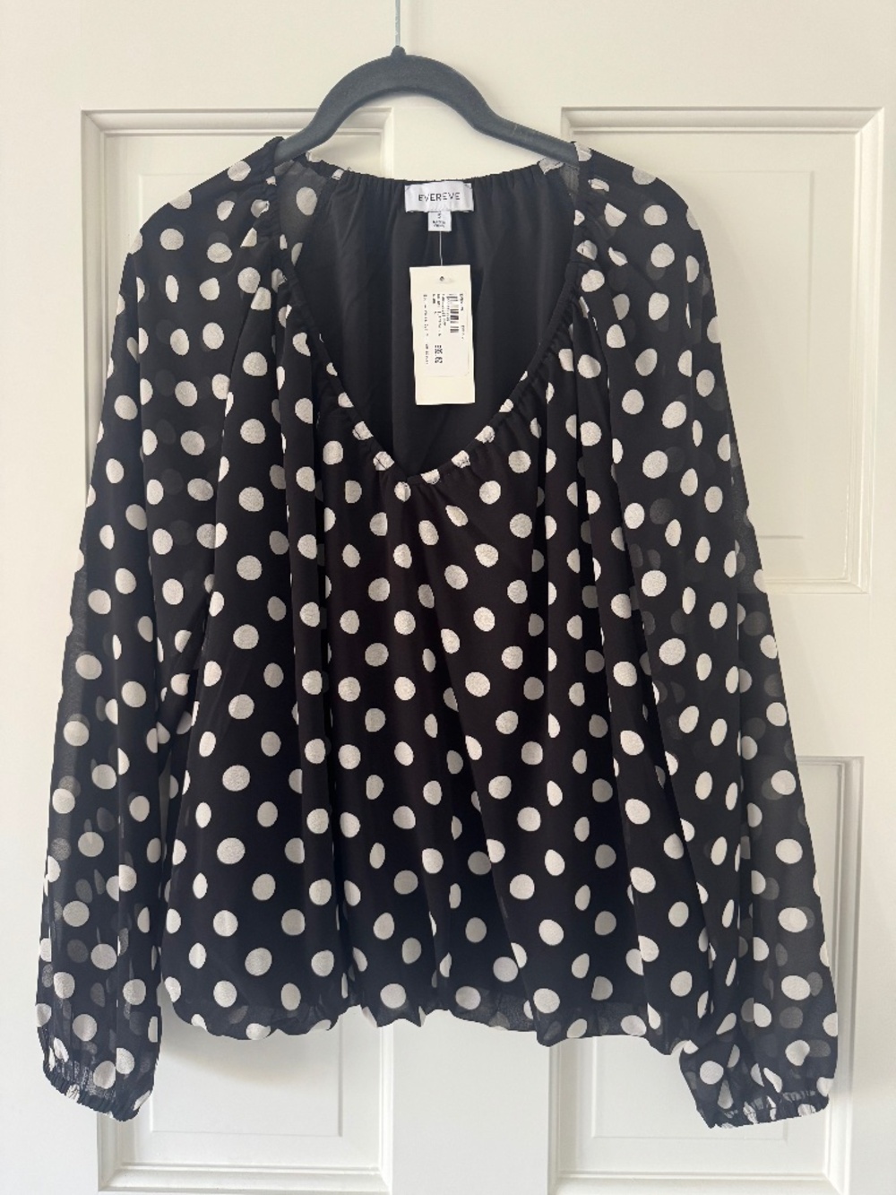 Evereve Black and White Blouse